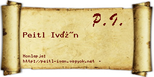 Peitl Iván névjegykártya